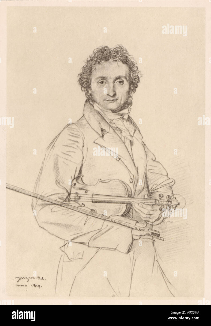 Paganini Ingres Foto Stock