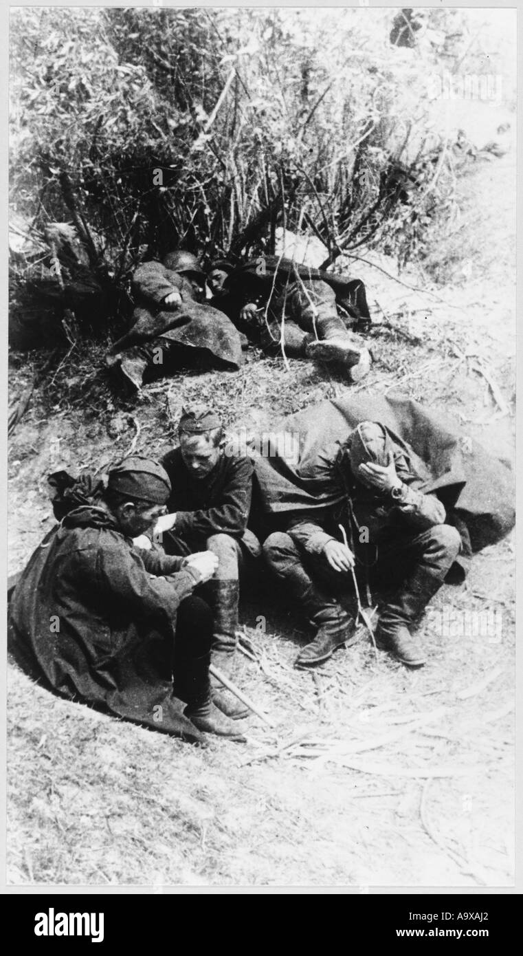 Le truppe sovietiche in appoggio Foto Stock