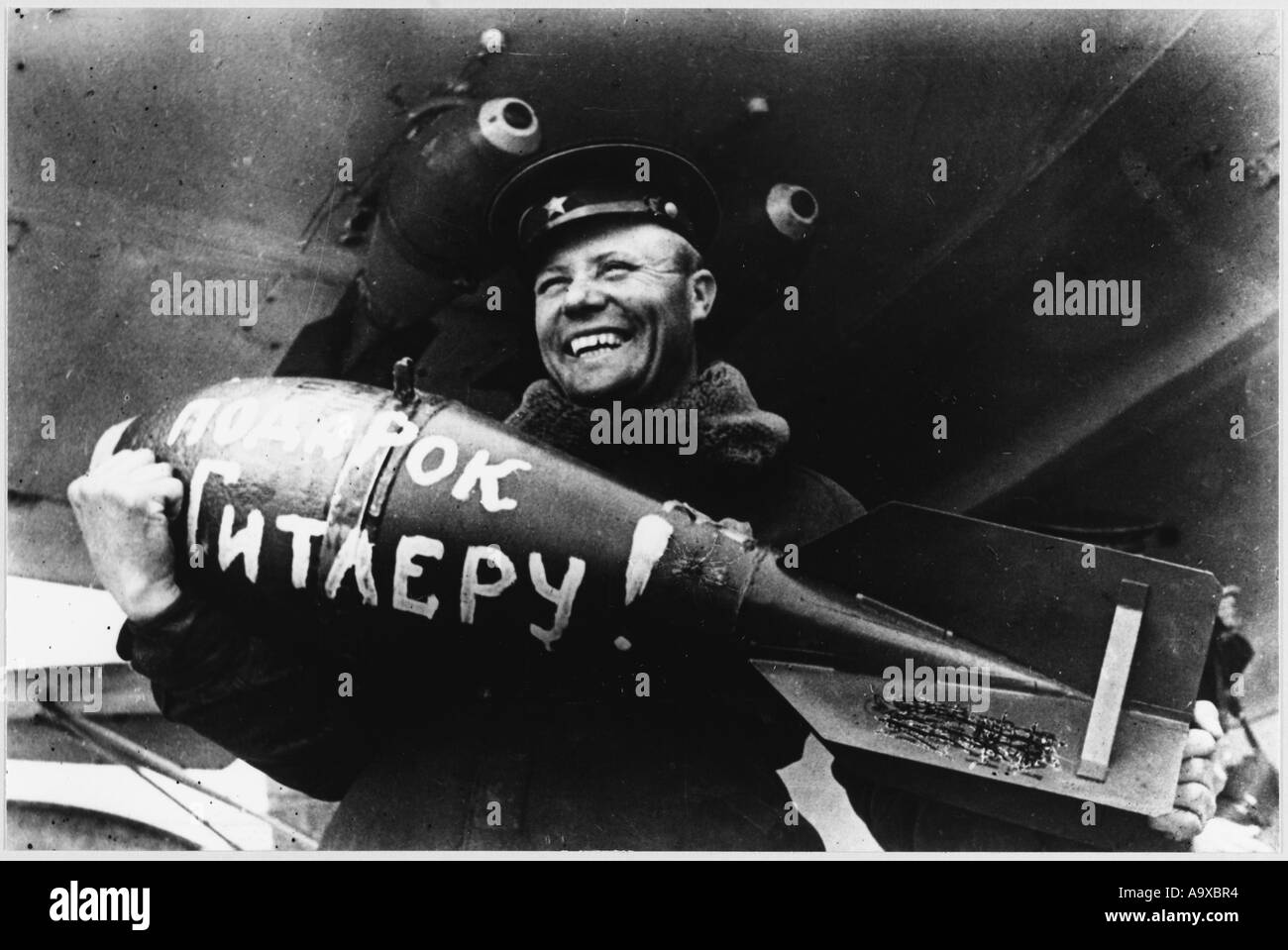 Una bomba di Hitler Foto Stock