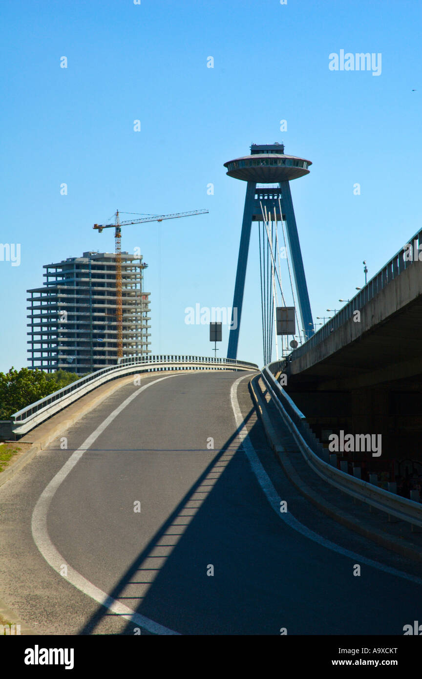 Novy più bridge Bratislava Slovacchia UE Foto Stock