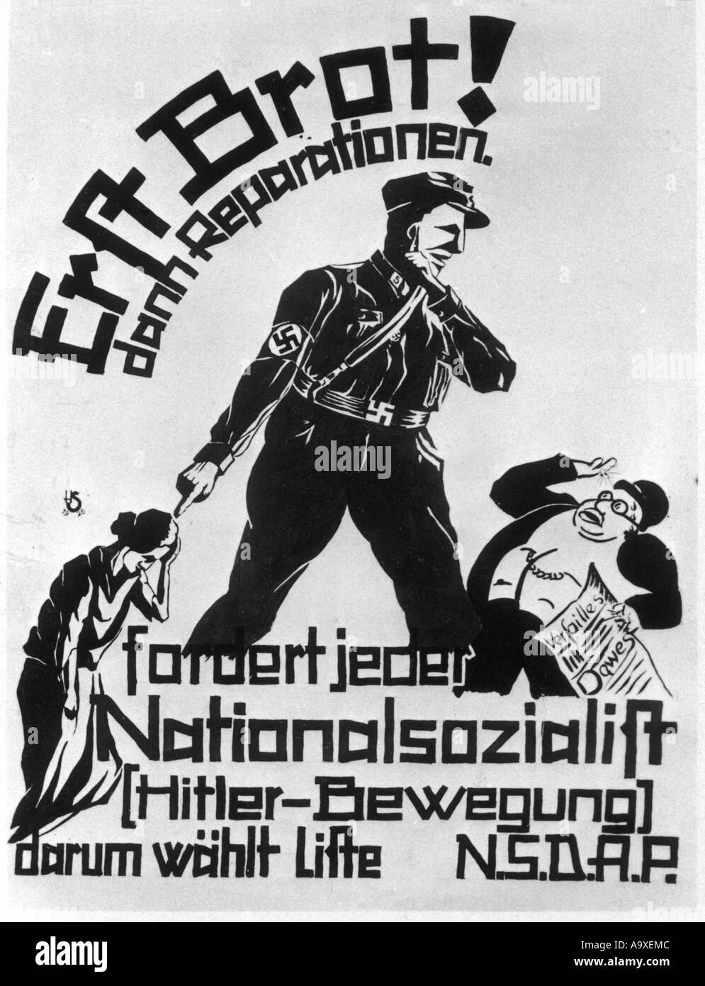 Propaganda nazista Poster Foto Stock