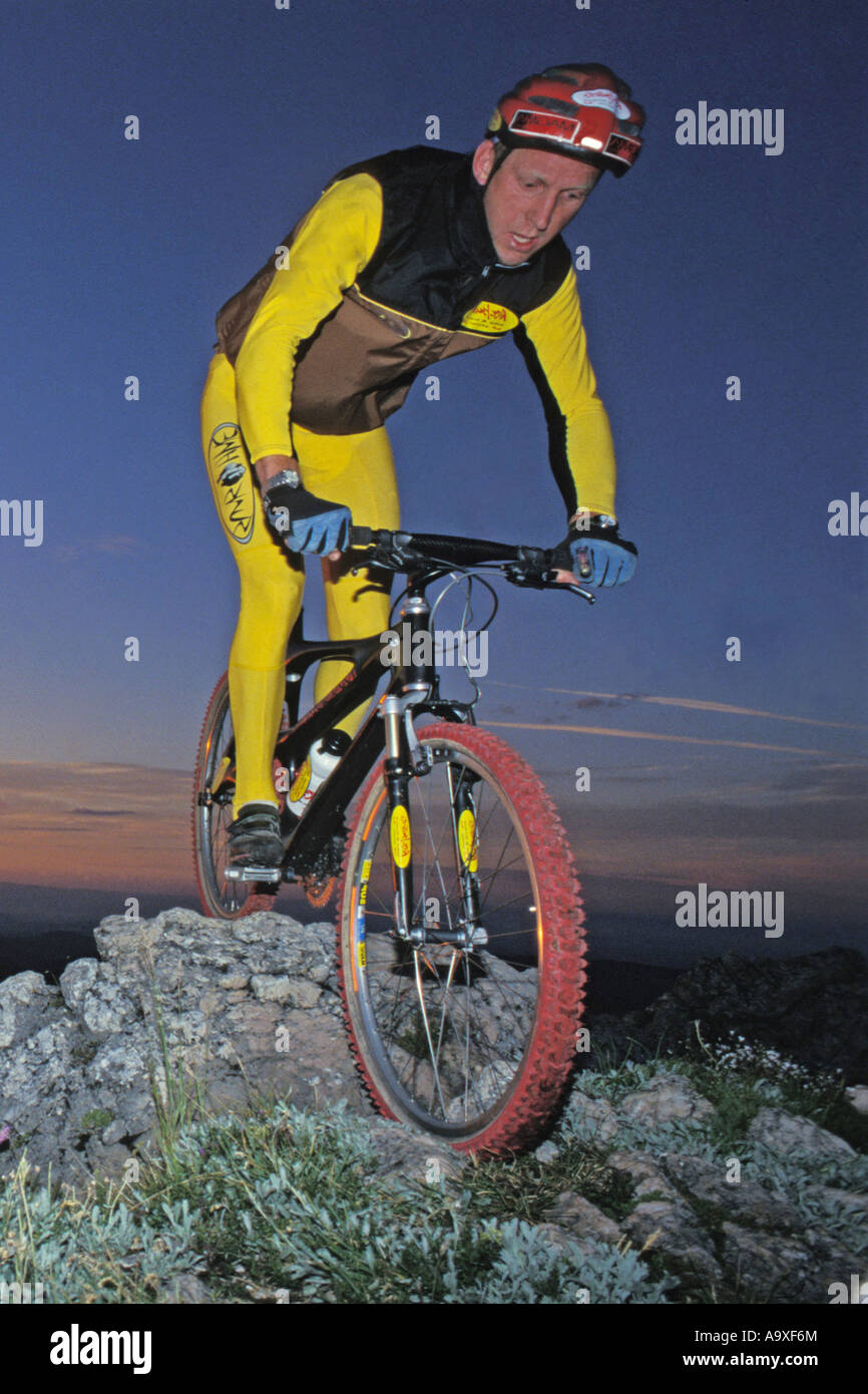 Mountainbiker Foto Stock
