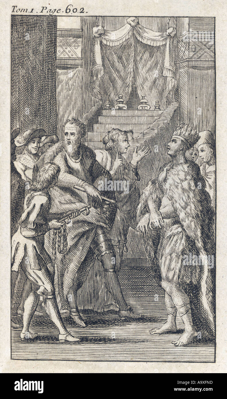 Montezuma in catene Foto Stock