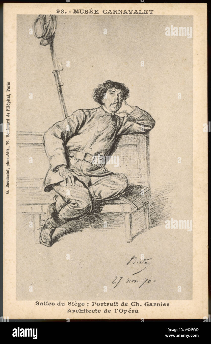 Jlc Garnier cartolina Foto Stock