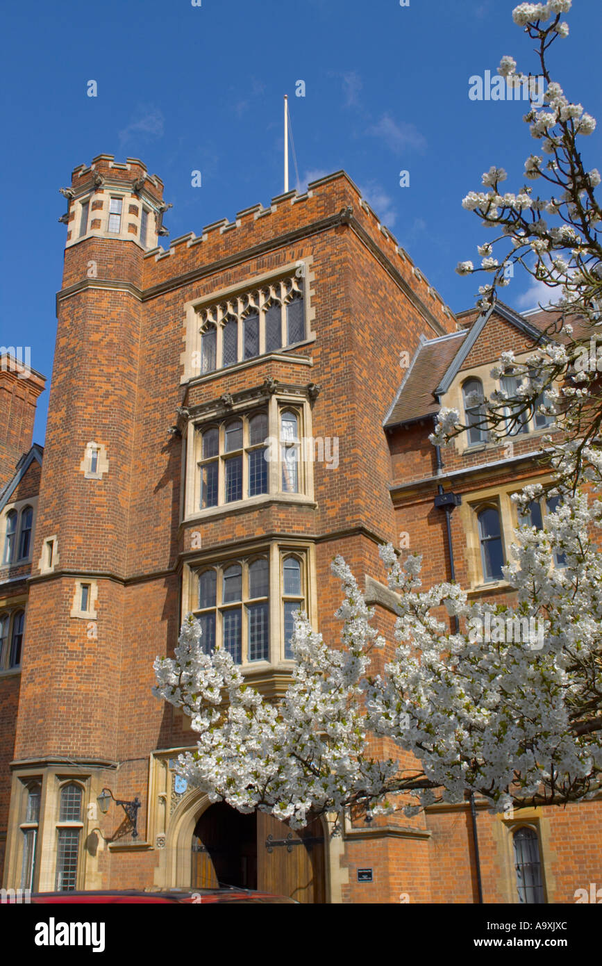 Università di Cambridge l ingresso e facchini Lodge di Selwyn College Foto Stock