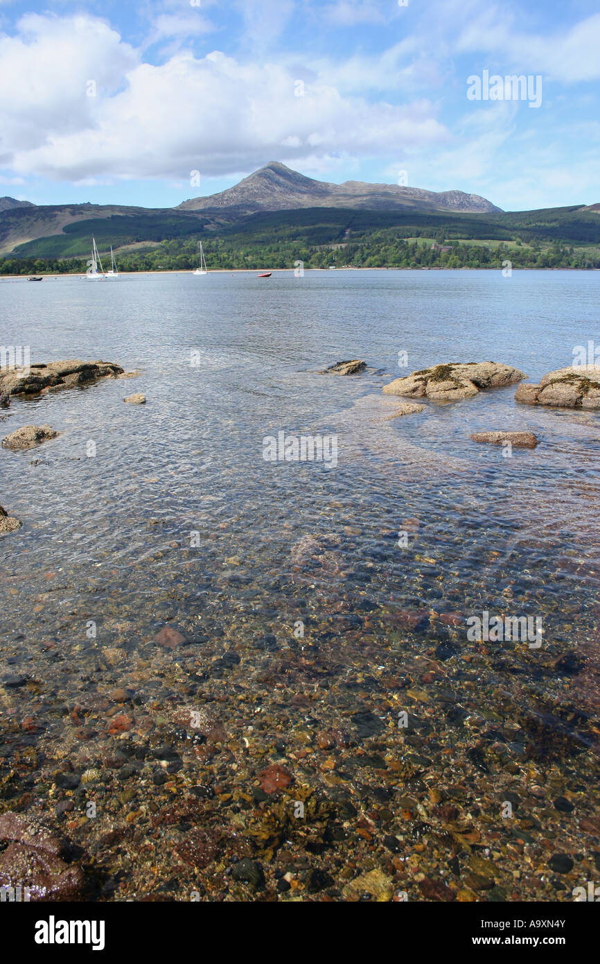 Goatfell e brodick bay Isle of Arran Scozia maggio 2007 Foto Stock