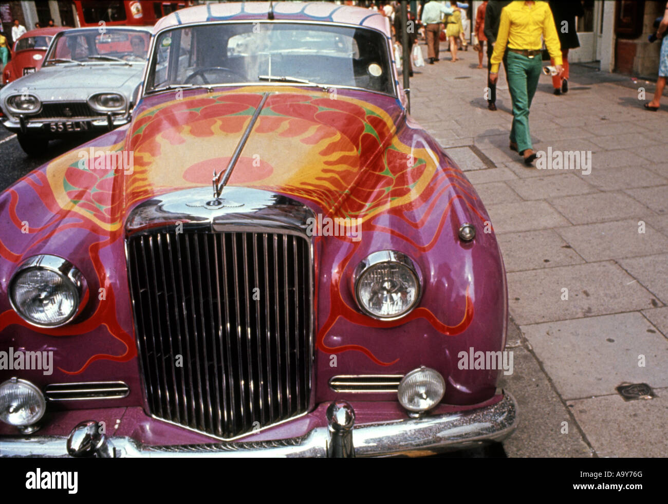 KINGS ROAD, a Chelsea, Londra nel 1965 Foto Stock