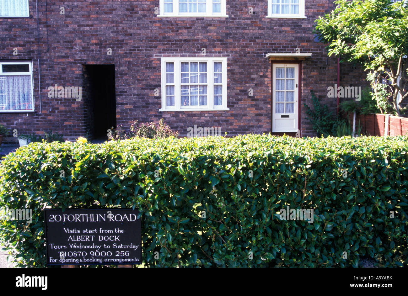 20 Forthlin Road, boyhood casa di Paul McCartney a Liverpool, Regno Unito Foto Stock