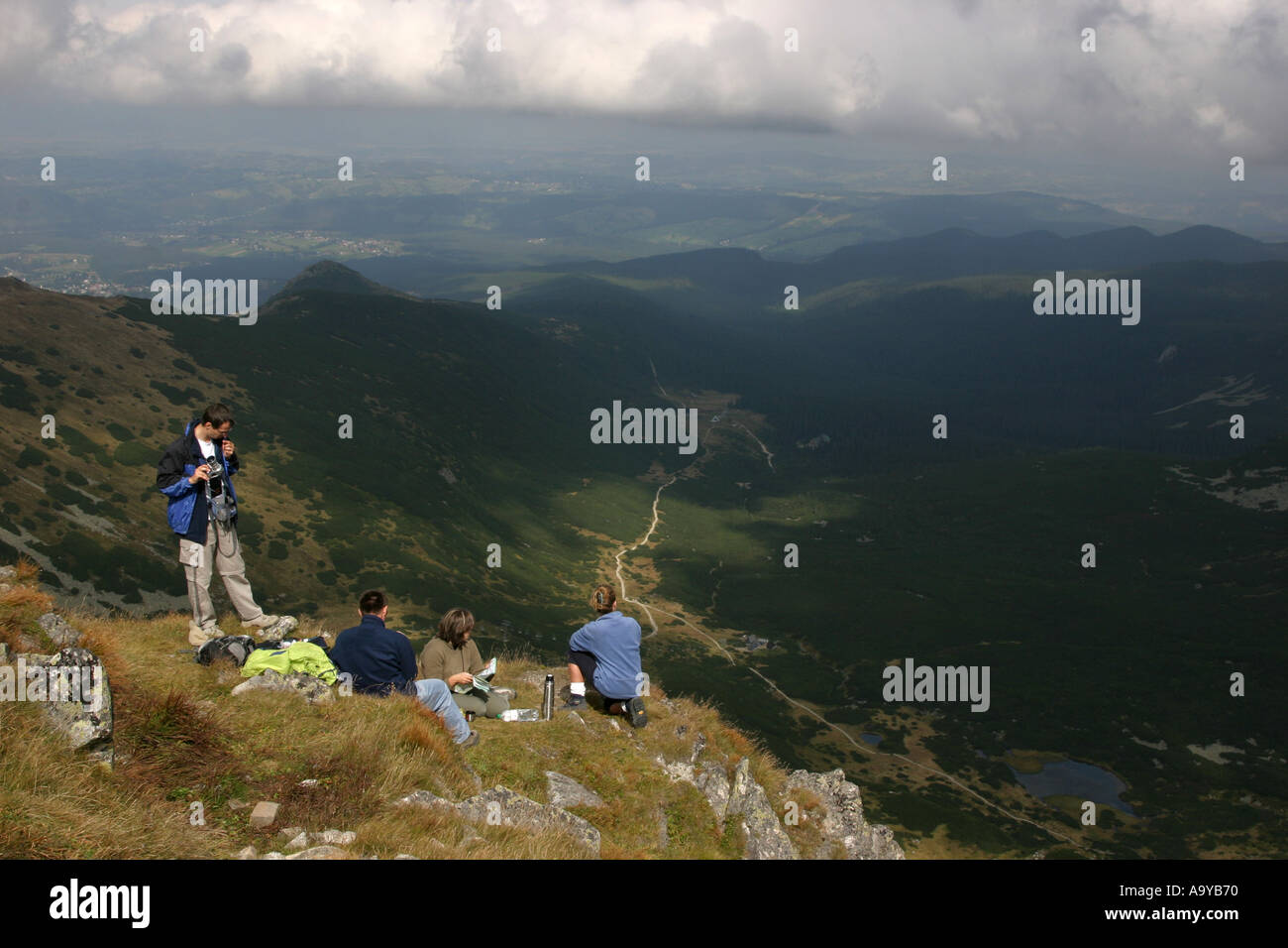 Vista dal Monte Kasprowy Wierch ZAKOPANE Poland Foto Stock