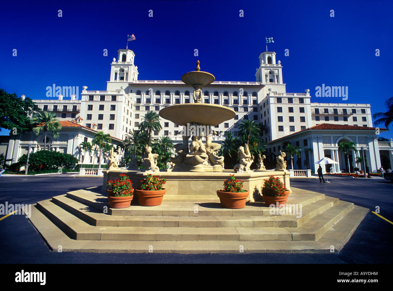 Fontana a interruttori di ingresso HOTEL PALM BEACH FLORIDA USA Foto Stock