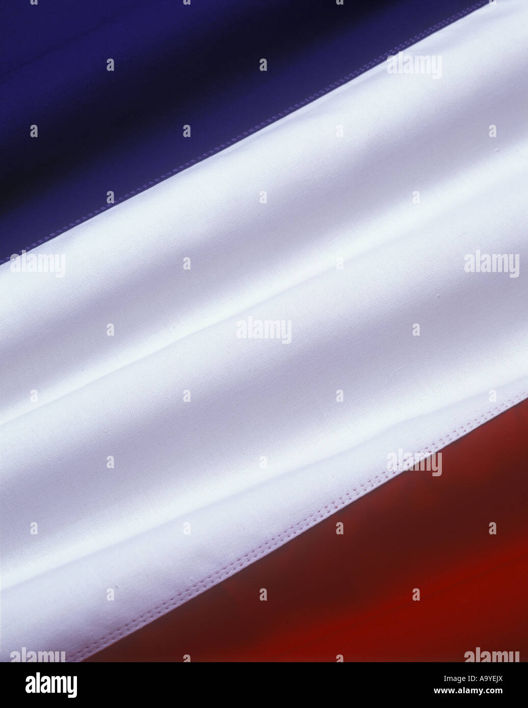 Bandiera della Francia realizzato in cotone cucito BUNTING Foto Stock