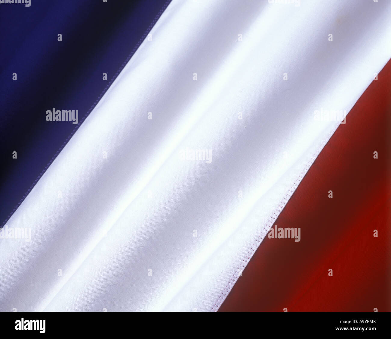 Bandiera della Francia realizzato in cotone cucito BUNTING Foto Stock