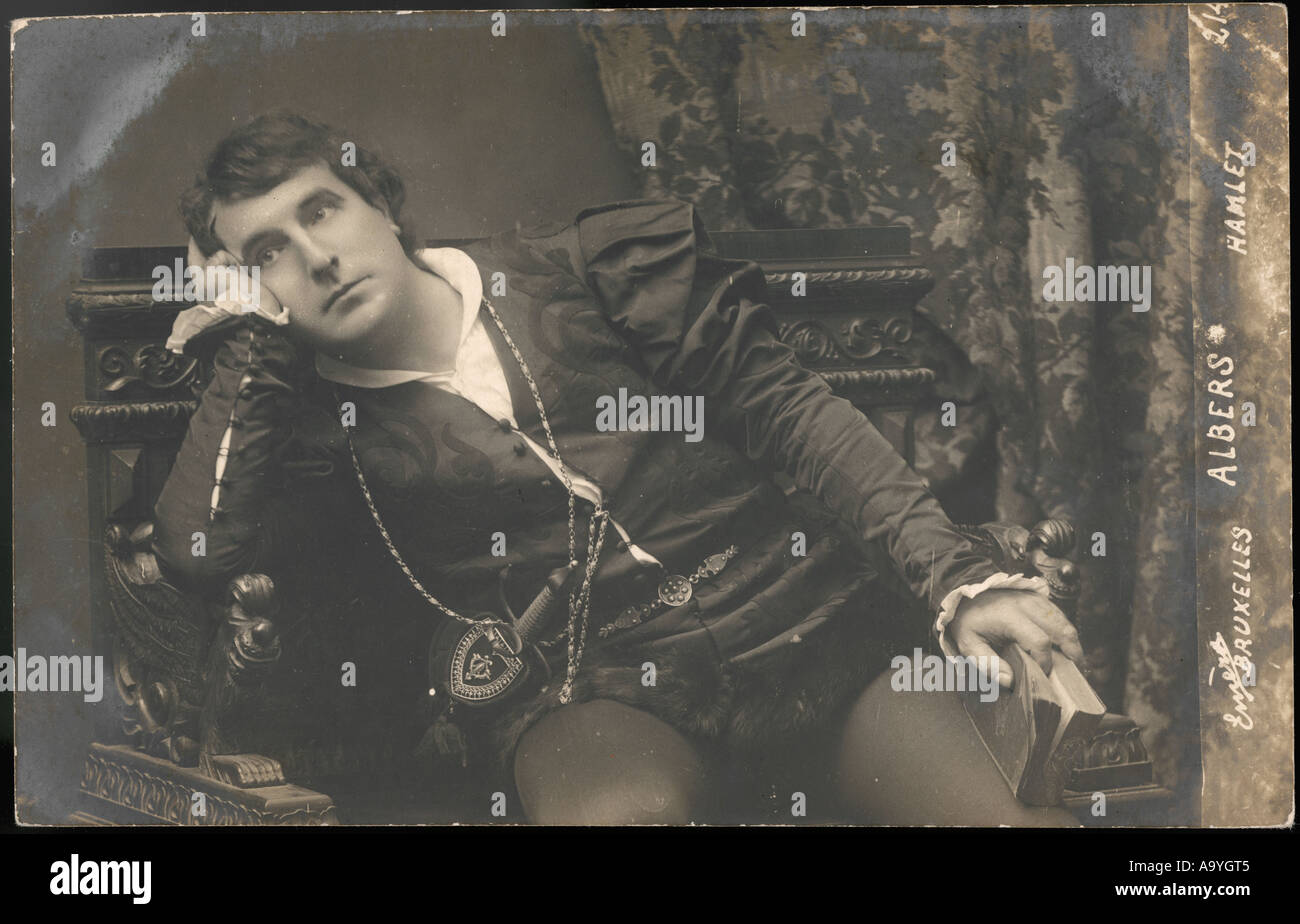 Attore nel ruolo del borgo Foto Stock