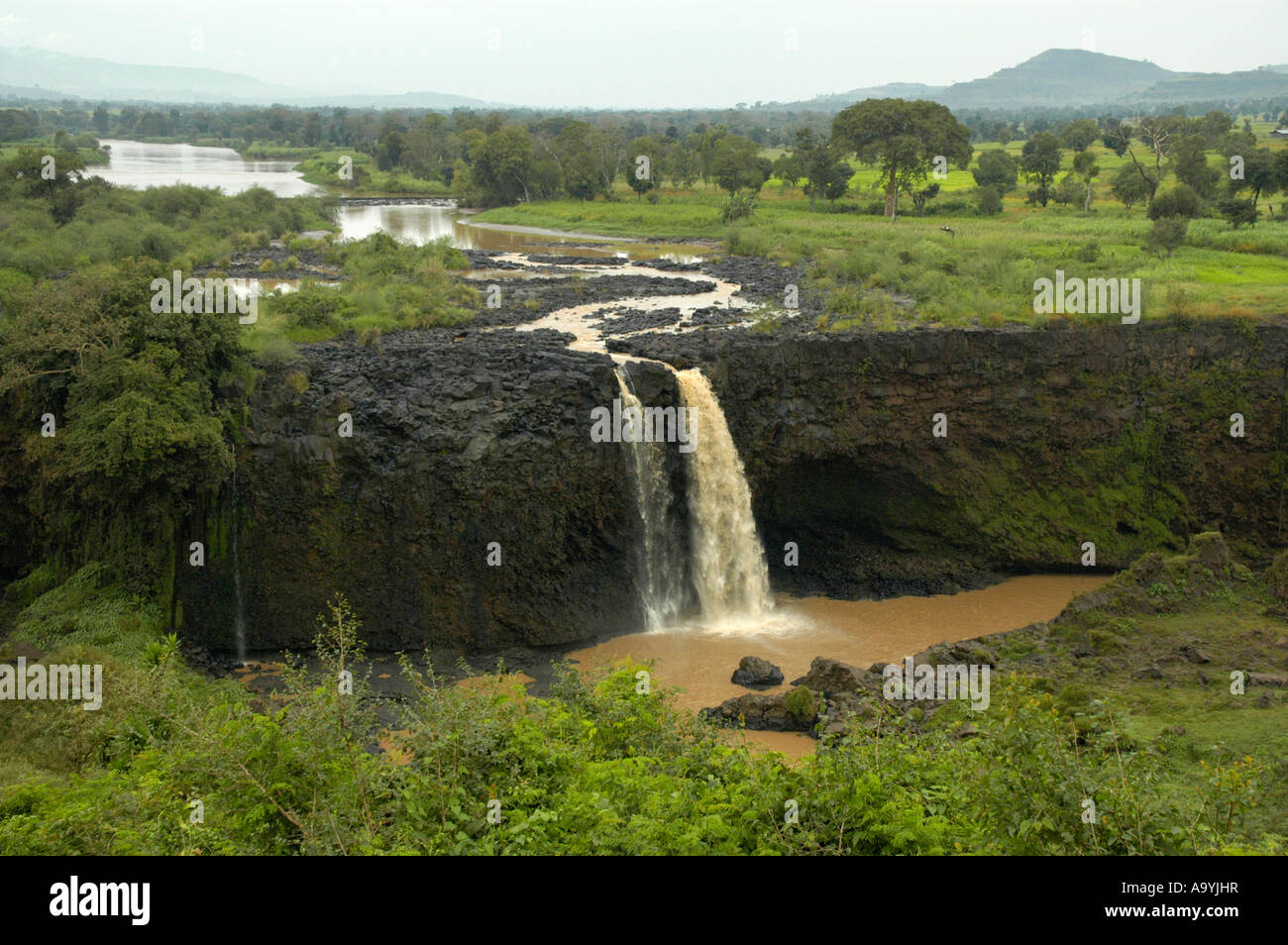 Il Nilo Blu cascata in prossimità di Bahir Dar Etiopia Foto Stock