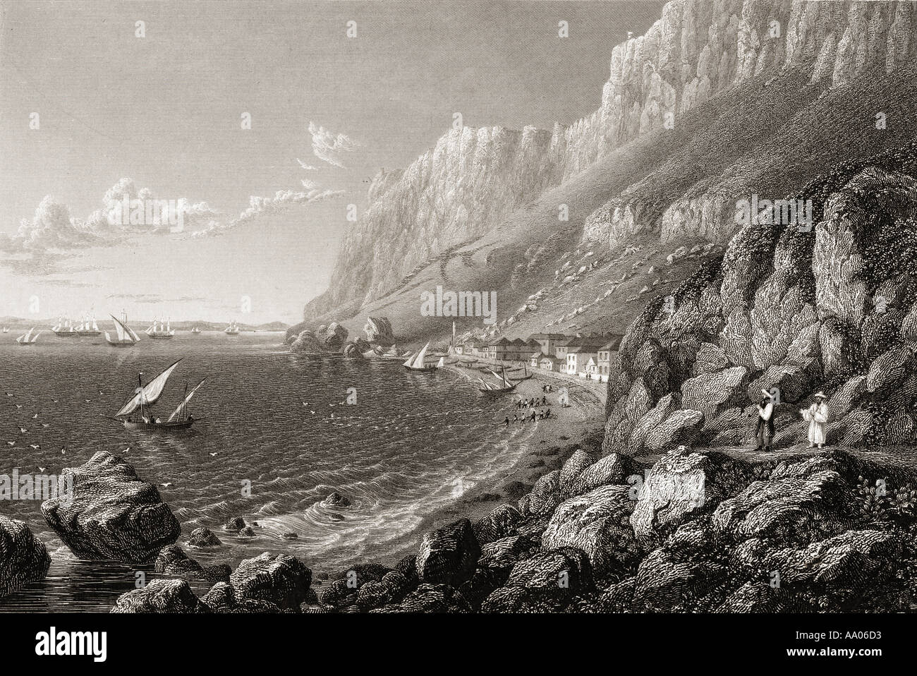 Gibilterra. Catalan Bay. Foto Stock