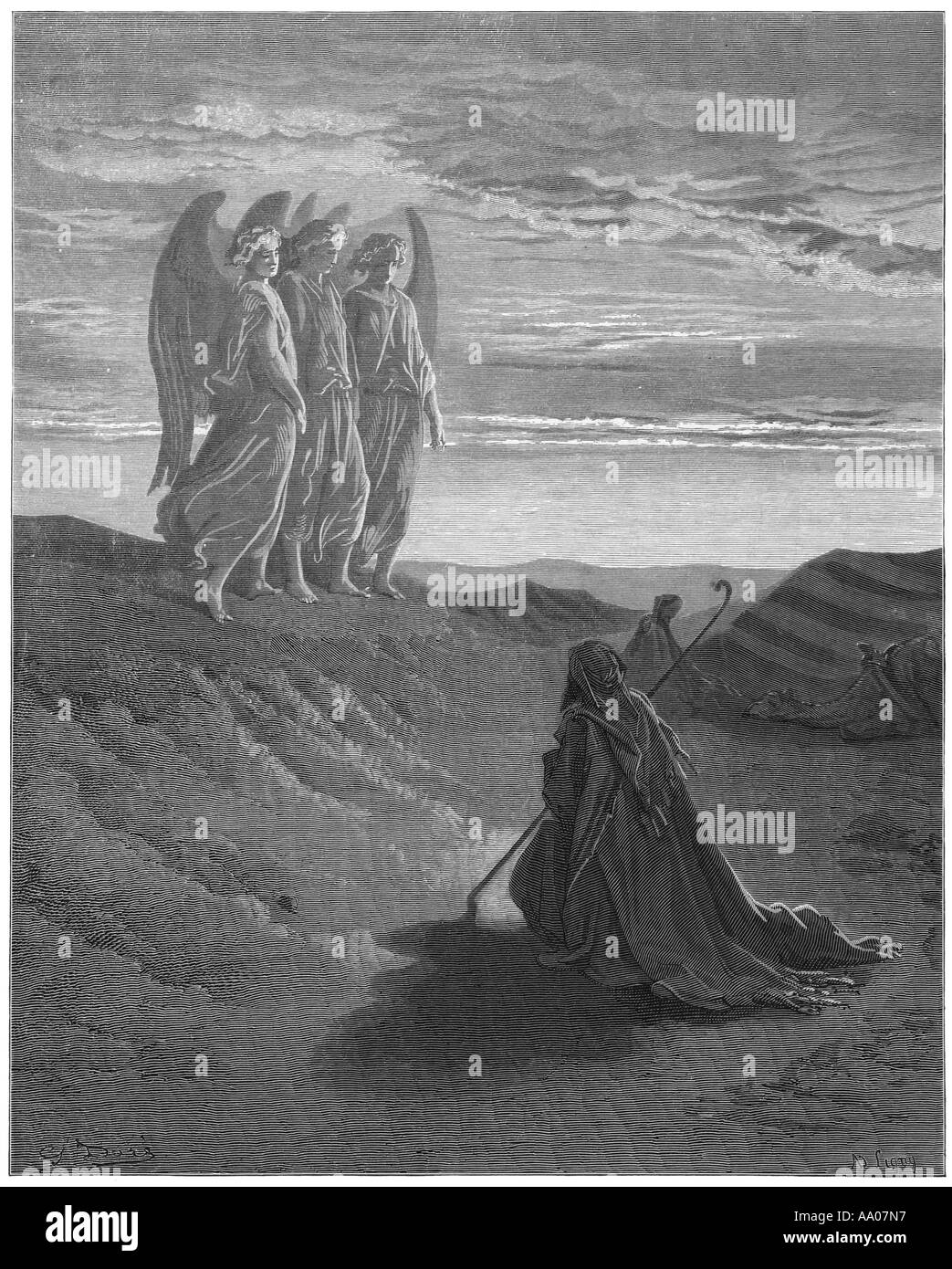 Angeli e Abramo Foto Stock