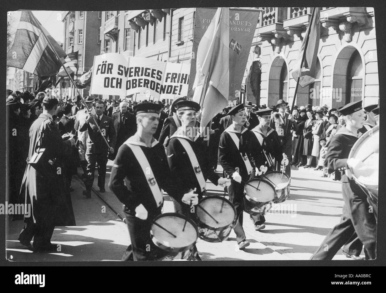 Le reclute svedese WW2 Foto Stock