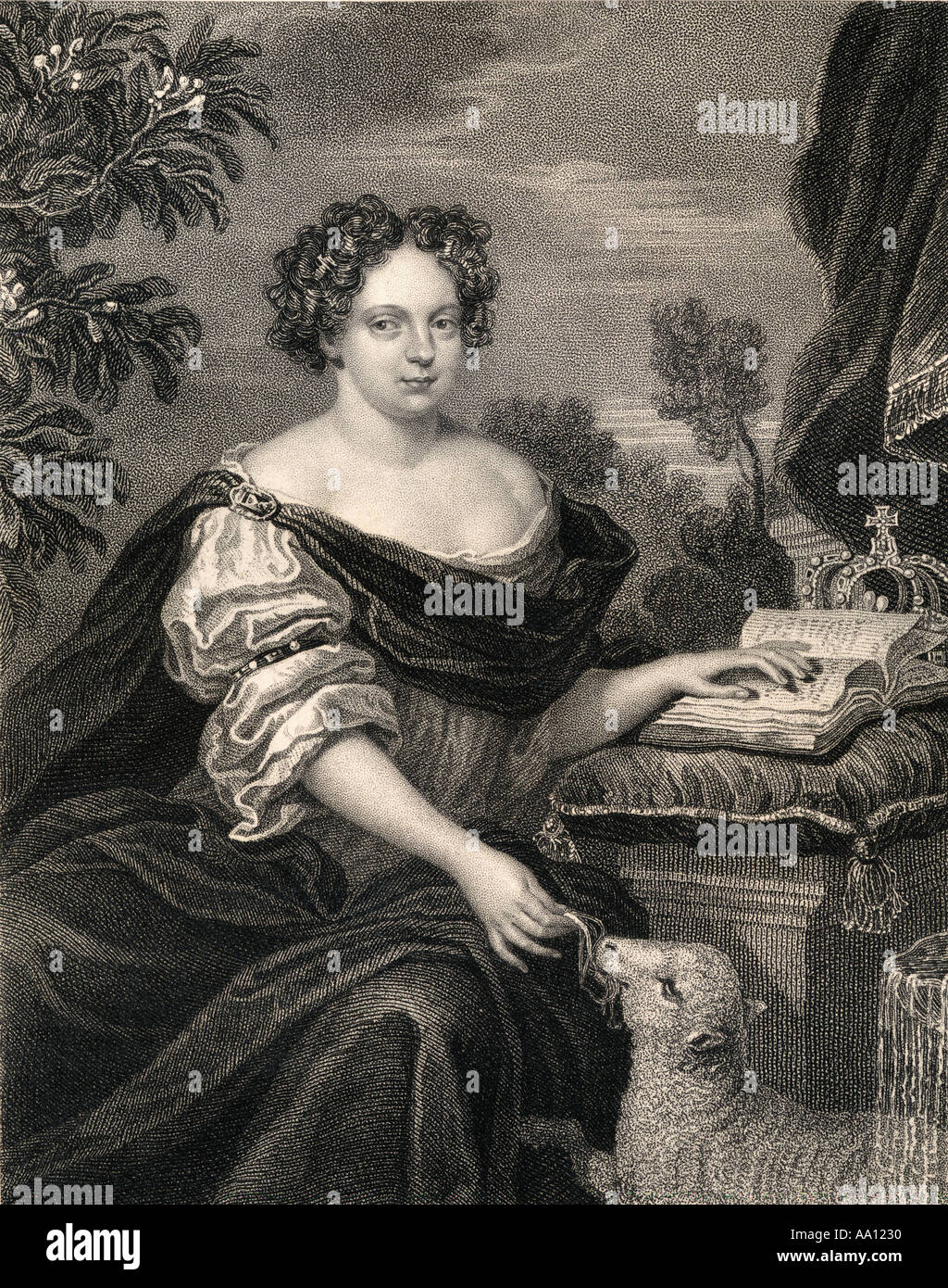 Caterina di Braganza, 1638 - 1705. Il portoghese moglie del re Carlo II. Foto Stock