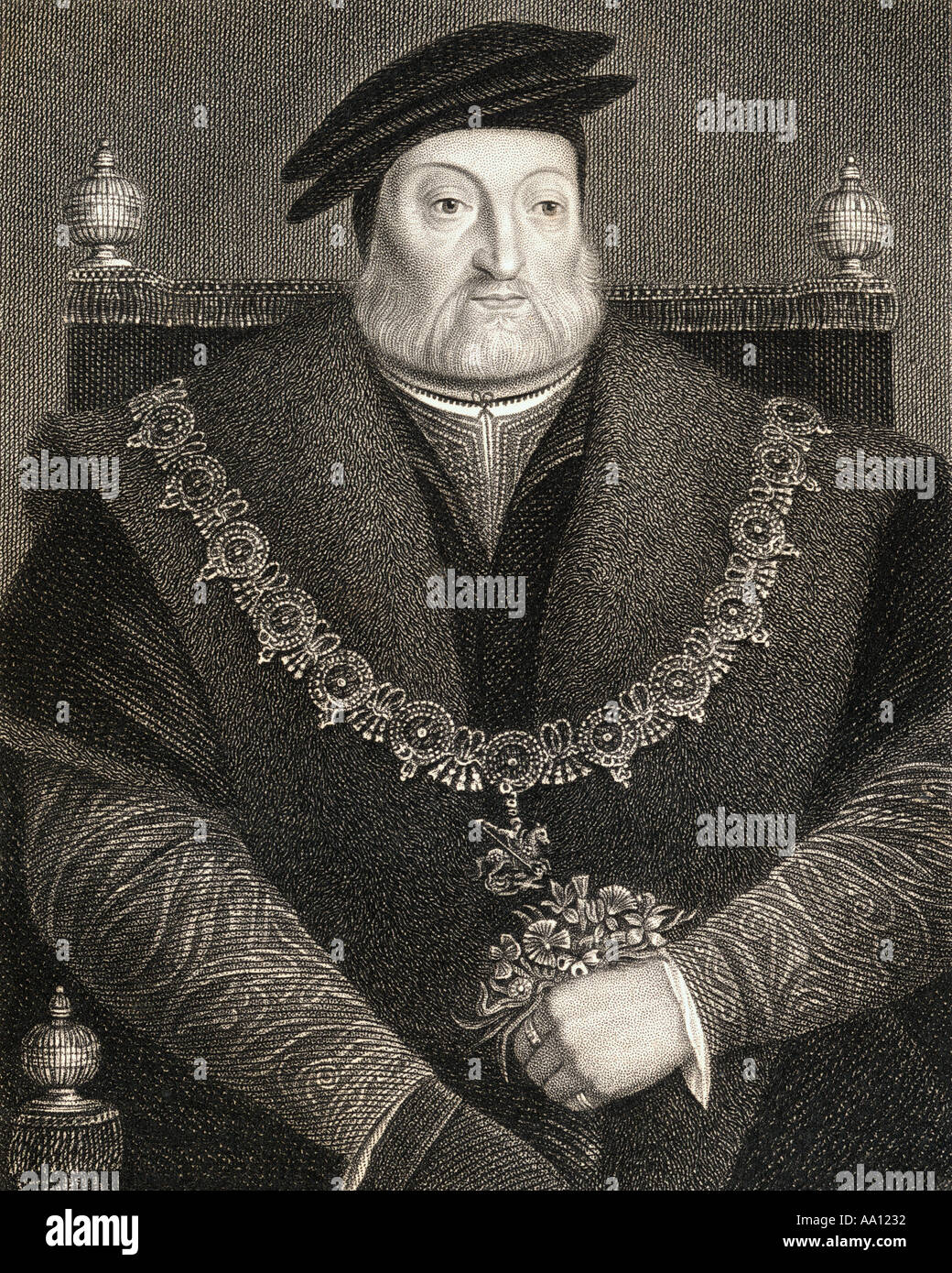 Charles Brandon, primo duca di Suffolk, Visconte Lisle, c. 1484 - 1545. Cortigiano inglese Foto Stock