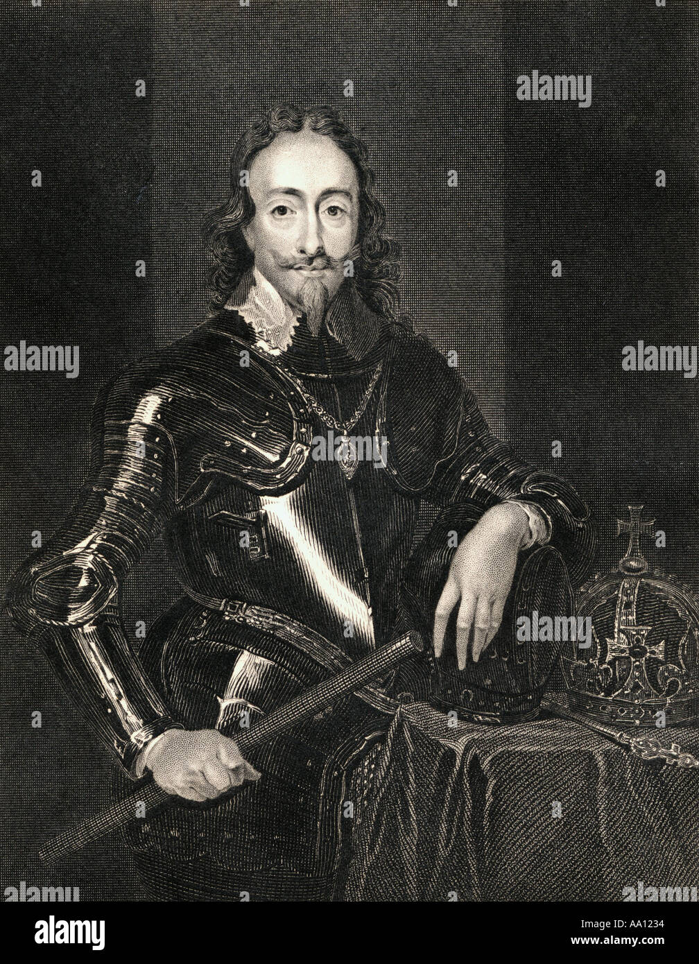 Carlo I di Inghilterra, 1600 - 1649. Re di Inghilterra, Scozia, Galles e Irlanda. Foto Stock