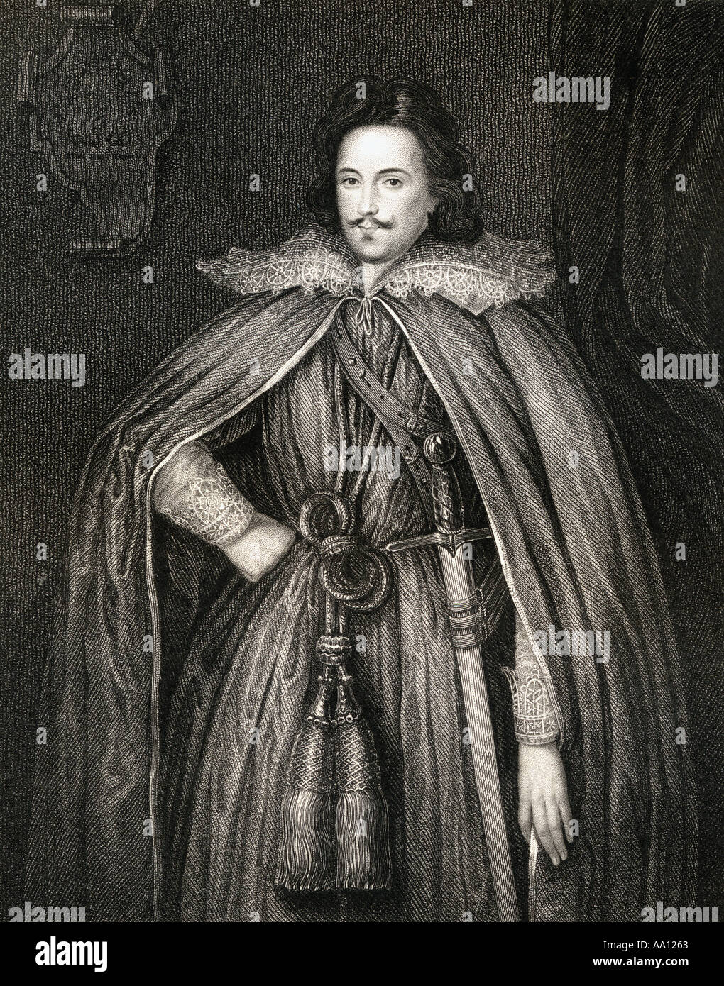 Edward Herbert, primo Baron Herbert di Cherbury o Chirbury, 1582-1648. Anglo-Welsh soldato, Diplomat, storico, poeta e phillosoper religiosa. Foto Stock