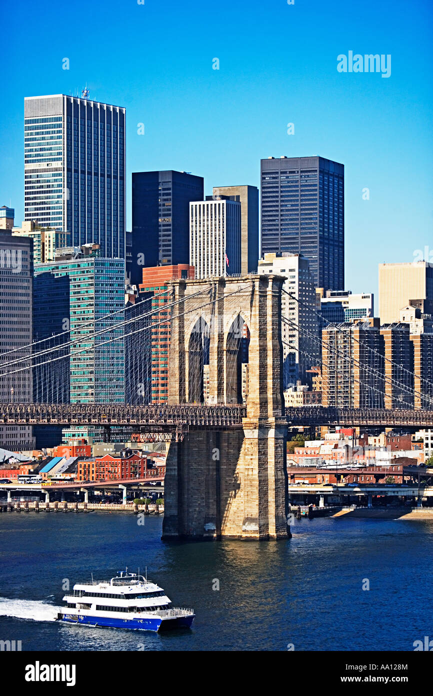 Ponte di Brooklyn Foto Stock