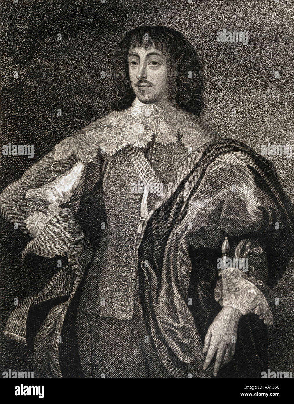 William Villiers, secondo il visconte Grandison,1614-1643.cavaliere inglese, irlandese peer e Cavalier soldato. Foto Stock