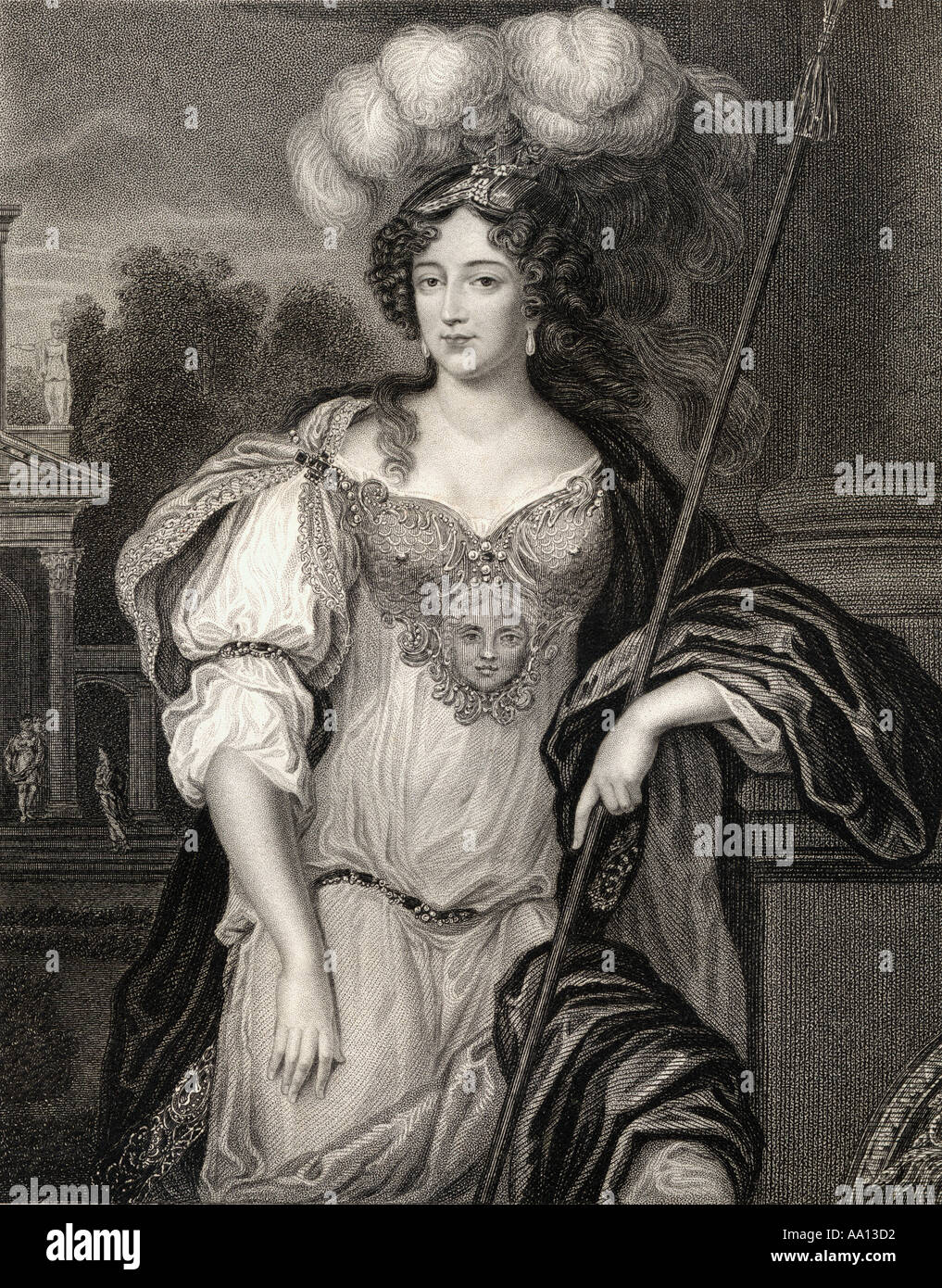 Frances Teresa Stewart, duchessa di Richmond e Lennox,byname La Belle Stuart, 1647 -1702. Membro di spicco della corte del restauro. Foto Stock