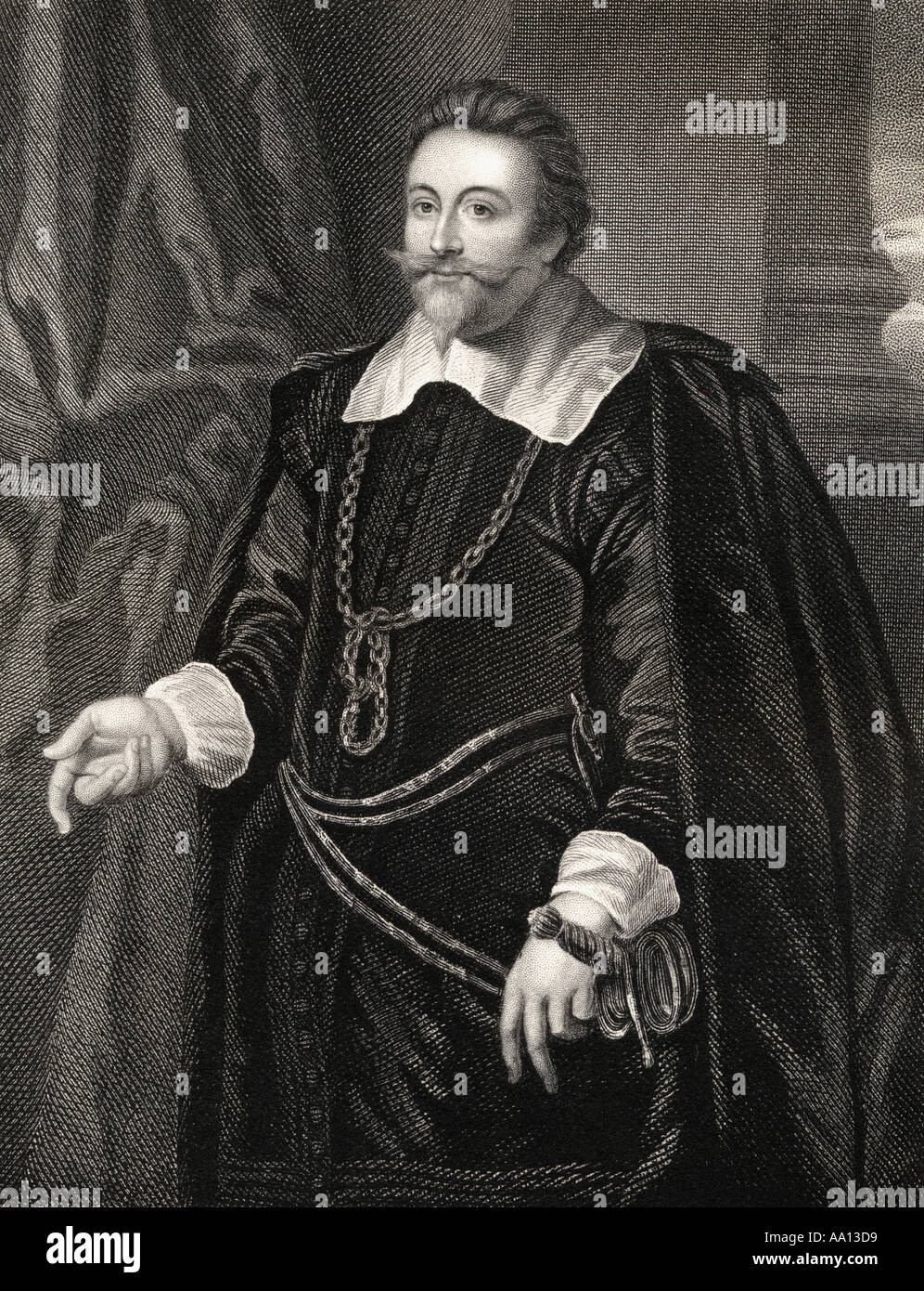 Francesco Cottington, primo Baron Cottington, c. 1579 - 1652. Lord inglese tesoriere e ambasciatore. Foto Stock