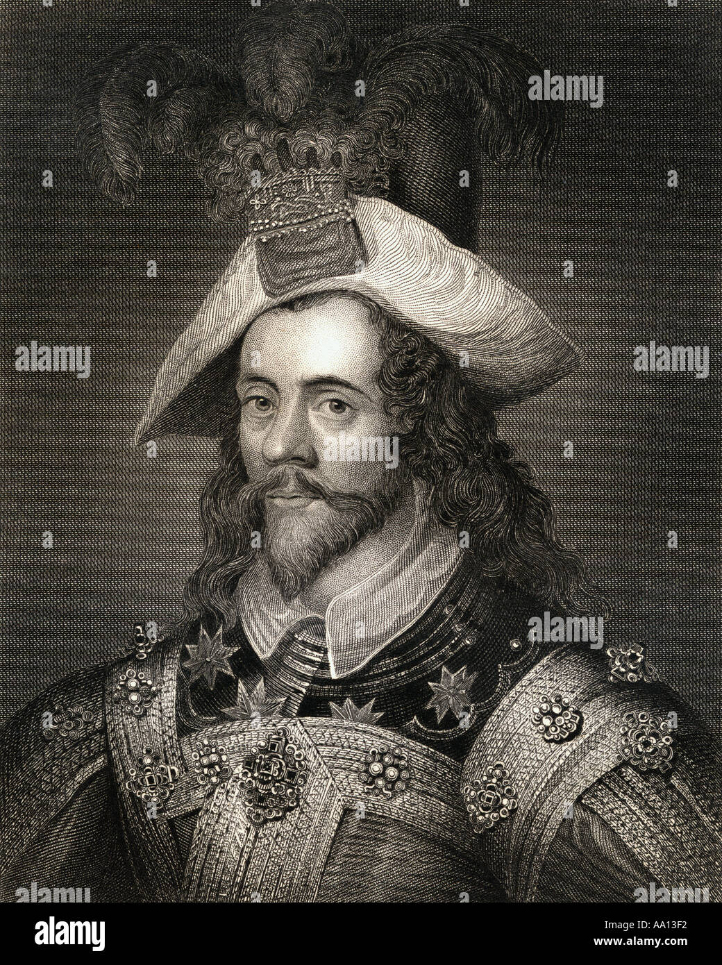 George Clifford 3° Conte di Cumberland,1558 - 1605. Inglese peer, Kinght della Giarrettiera, comandante navale e cortigiano presso la corte della regina Elisabetta I Foto Stock