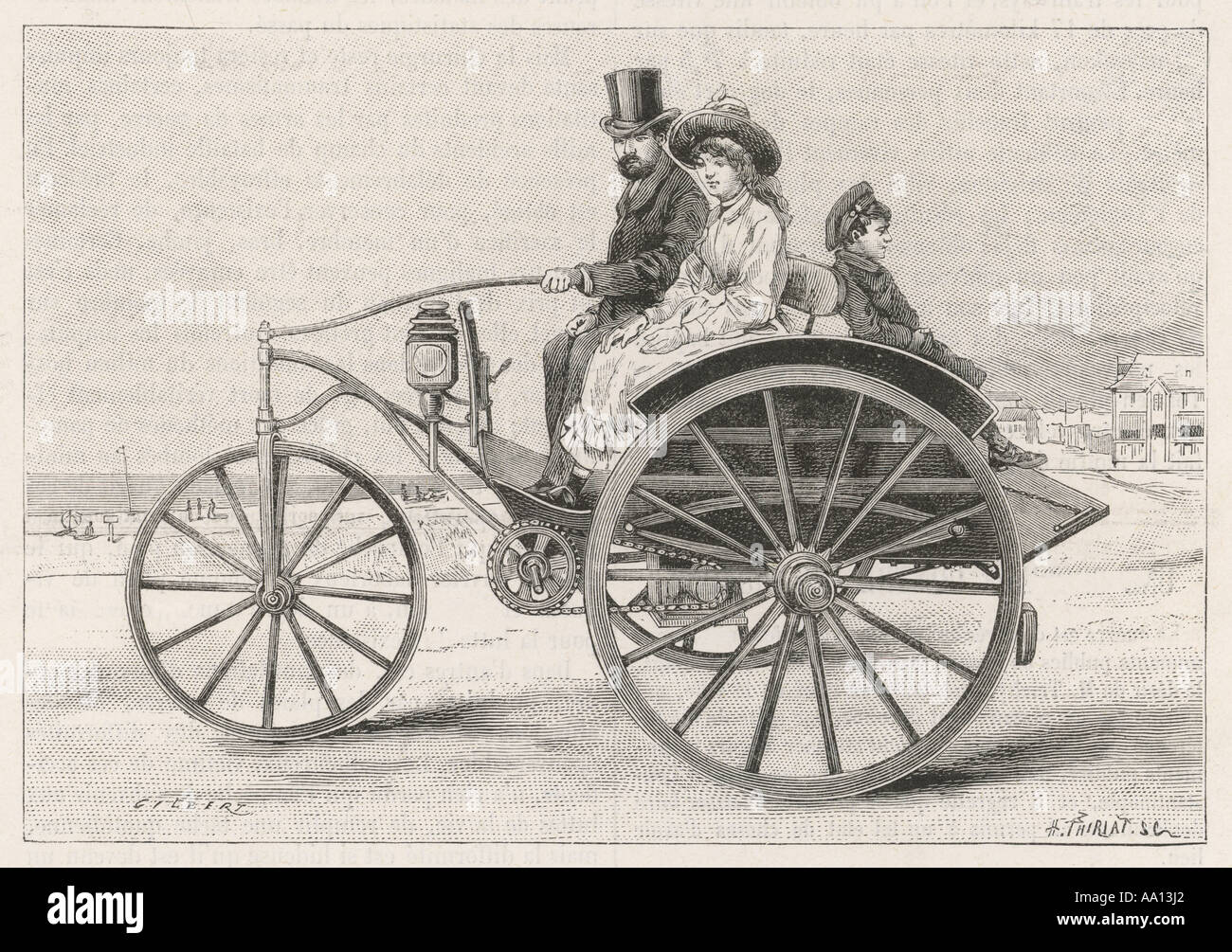 Cane elettrico carrello 1888 Foto Stock