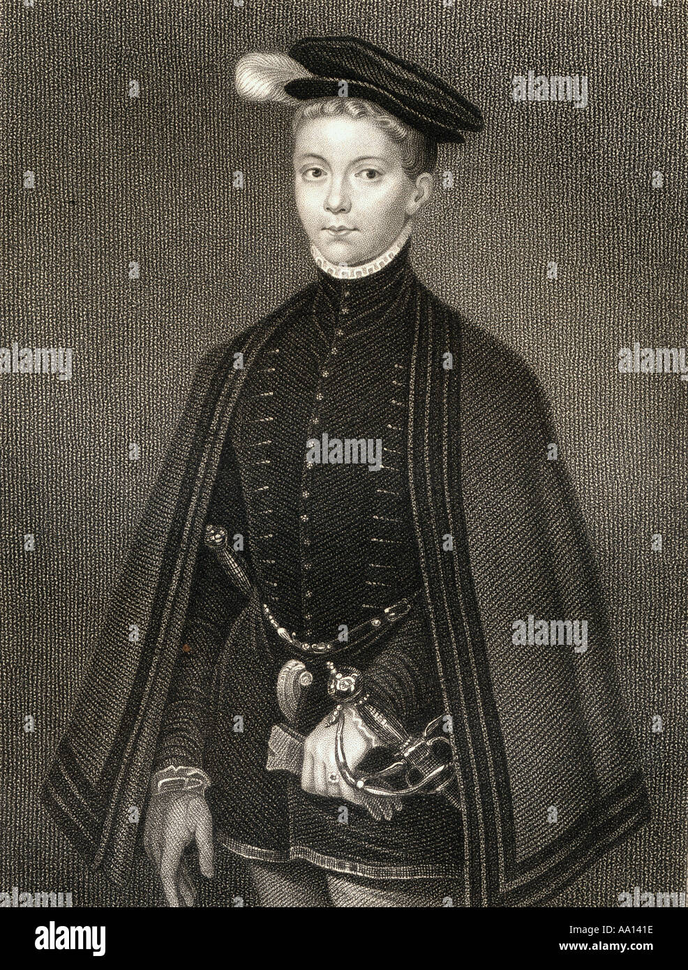 Henry Stuart o Stewart, Lord Darnley, 1545 -1567. Cugino e secondo marito di Maria Regina di Scozia, padre di Giacomo I. Foto Stock