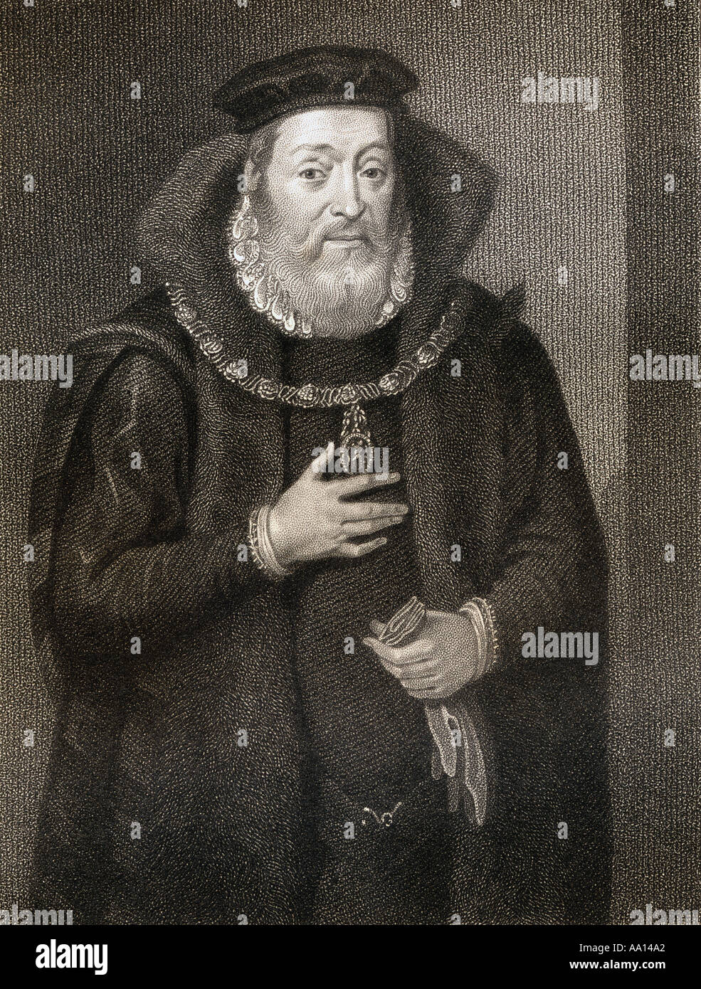 James Hamilton, duca di Châtellerault e 2° Conte di Arran, c. 1516 - 1575. Regent per Maria Regina di Scozia. Foto Stock