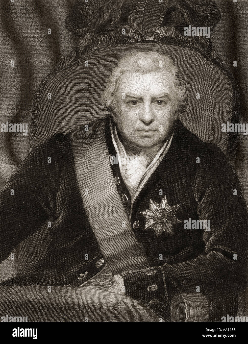 Sir Joseph Banks, Baronet banche, 1743 -1820. Esploratore britannico, naturalista e massone Foto Stock