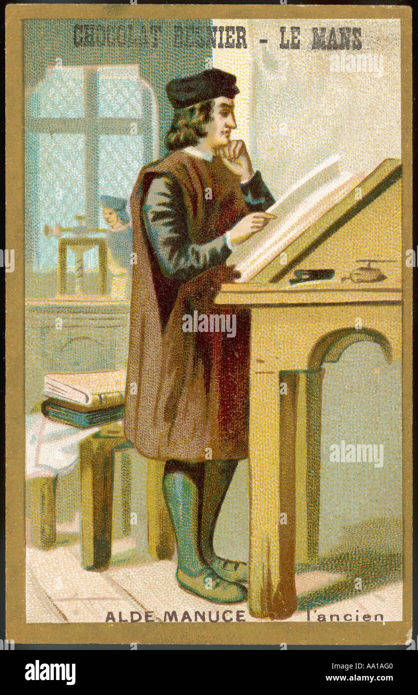 Aldo Manuzio Foto Stock