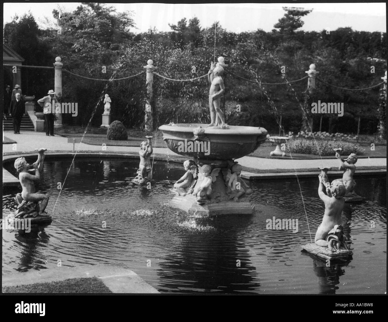 Compton Acres fontane Foto Stock