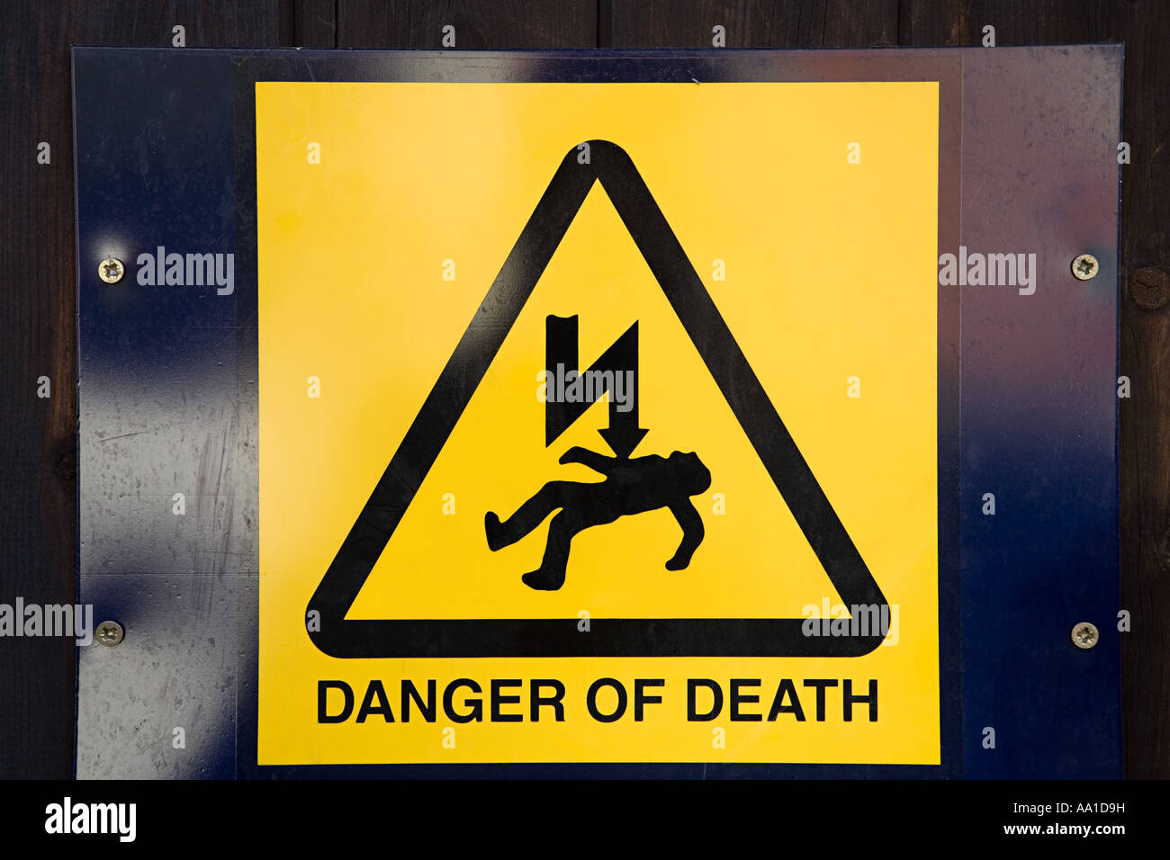 Pericolo di morte segno Foto Stock