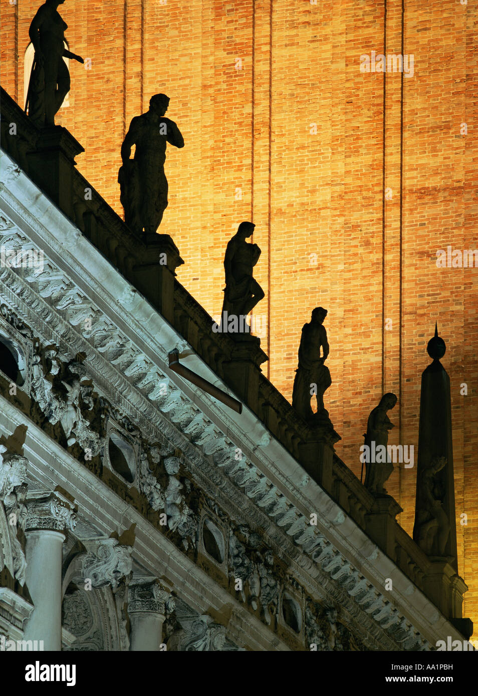 Statue in piazza san marco Foto Stock