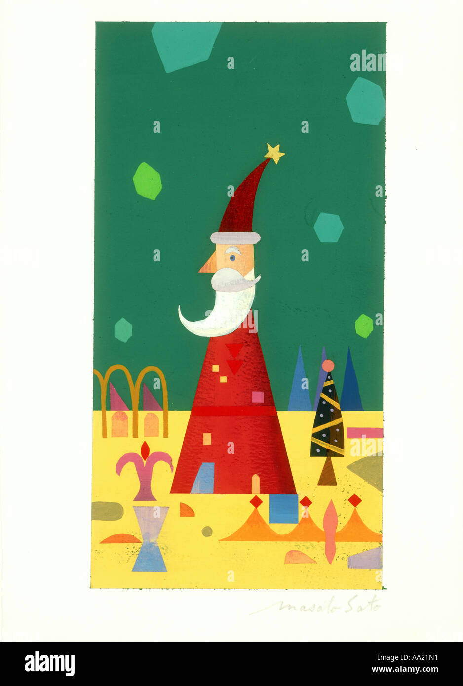 Illustrazione di Babbo Natale Foto Stock