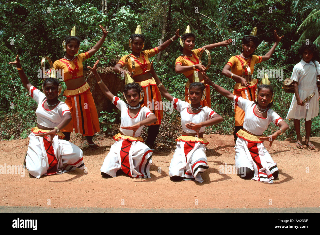 Sri Lanka ballerini tradizionali Foto Stock