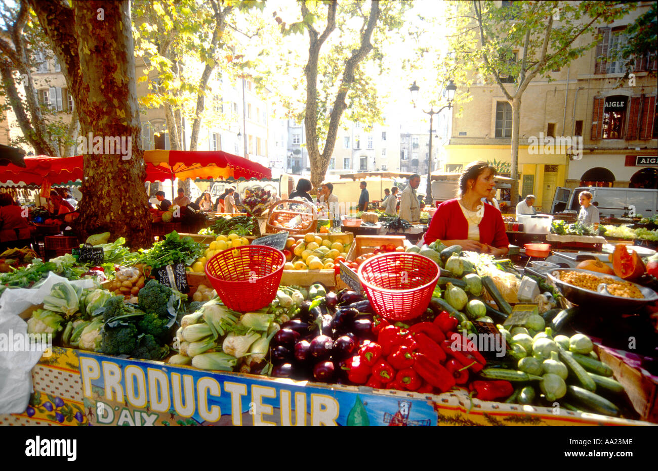 Francia, Aix en Provence, mercato alimentare Foto Stock