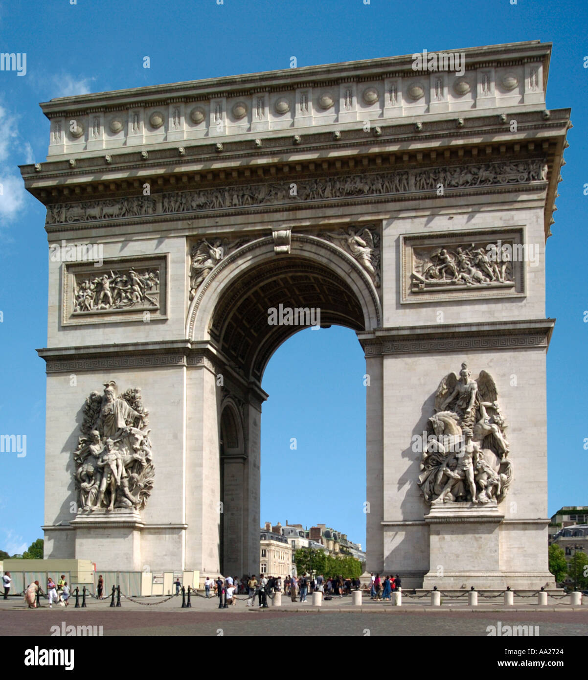 L'Arc de Triomphe, l'Etoile e Place Charles de Gaulle, Parigi, Francia Foto Stock