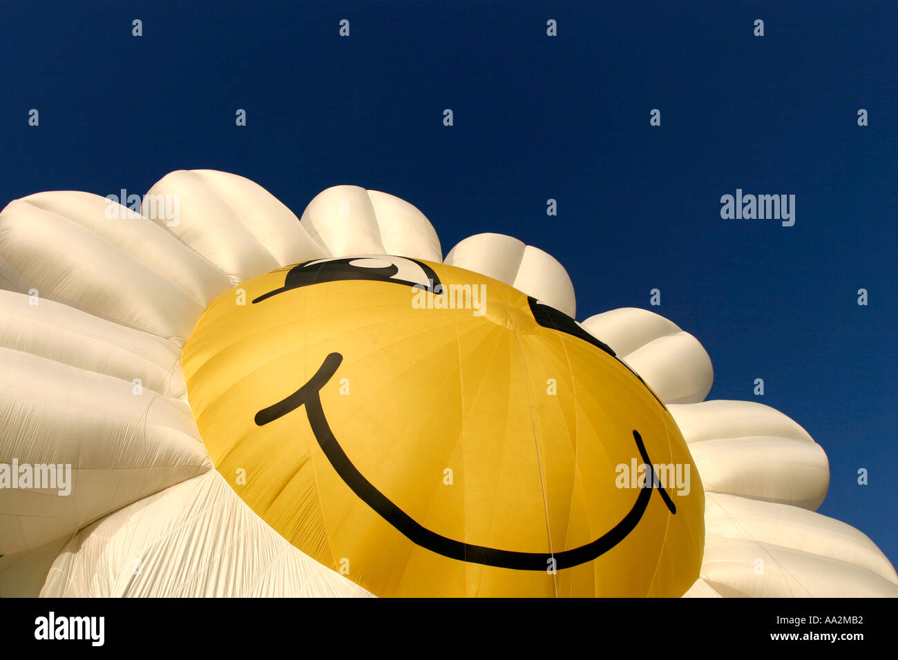 Flower Smiley face mongolfiera in Nuova Zelanda Foto Stock