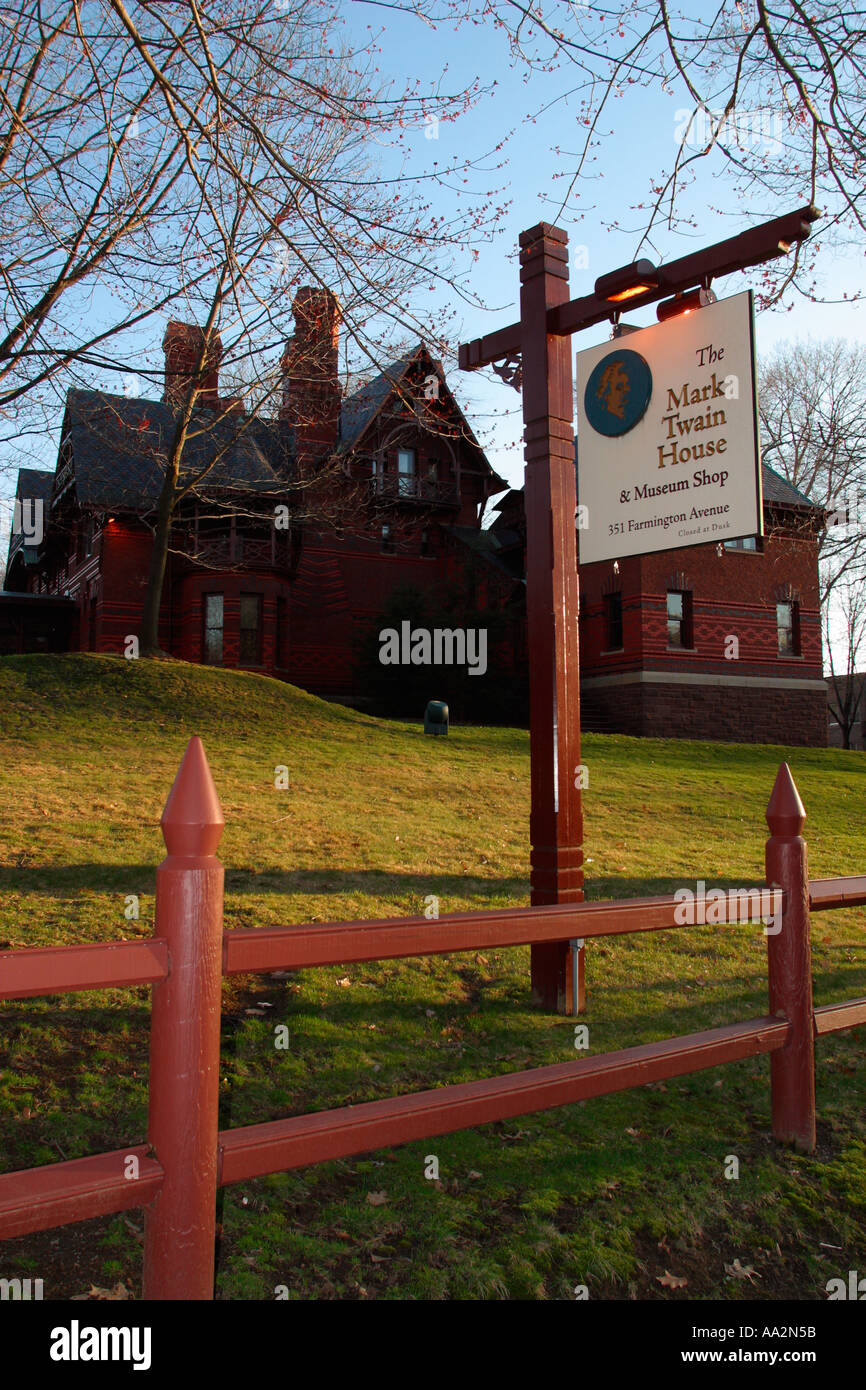 Mark Twain House e Museo Hartford Connecticut Foto Stock