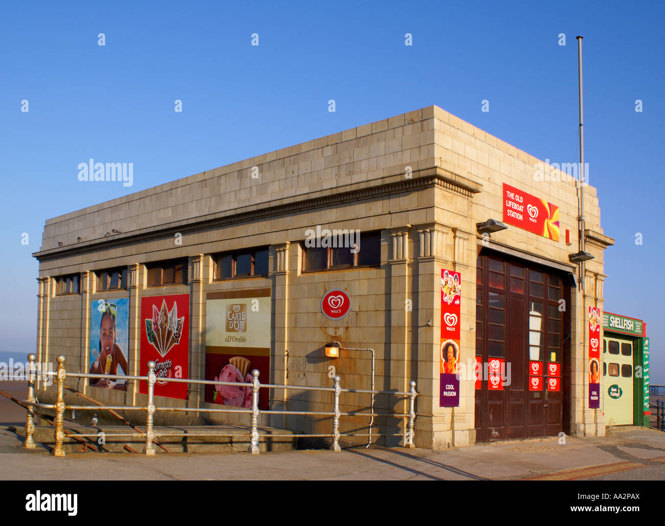La vecchia stazione di salvataggio - Blackpool Foto Stock
