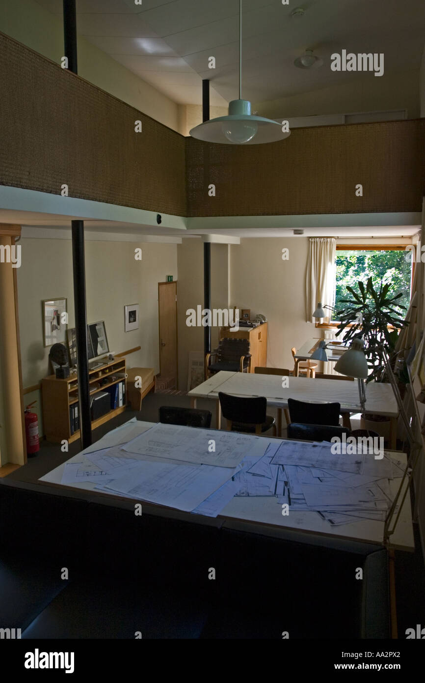 Ufficio di Alvar Aalto House Helsinki Finlandia Foto Stock