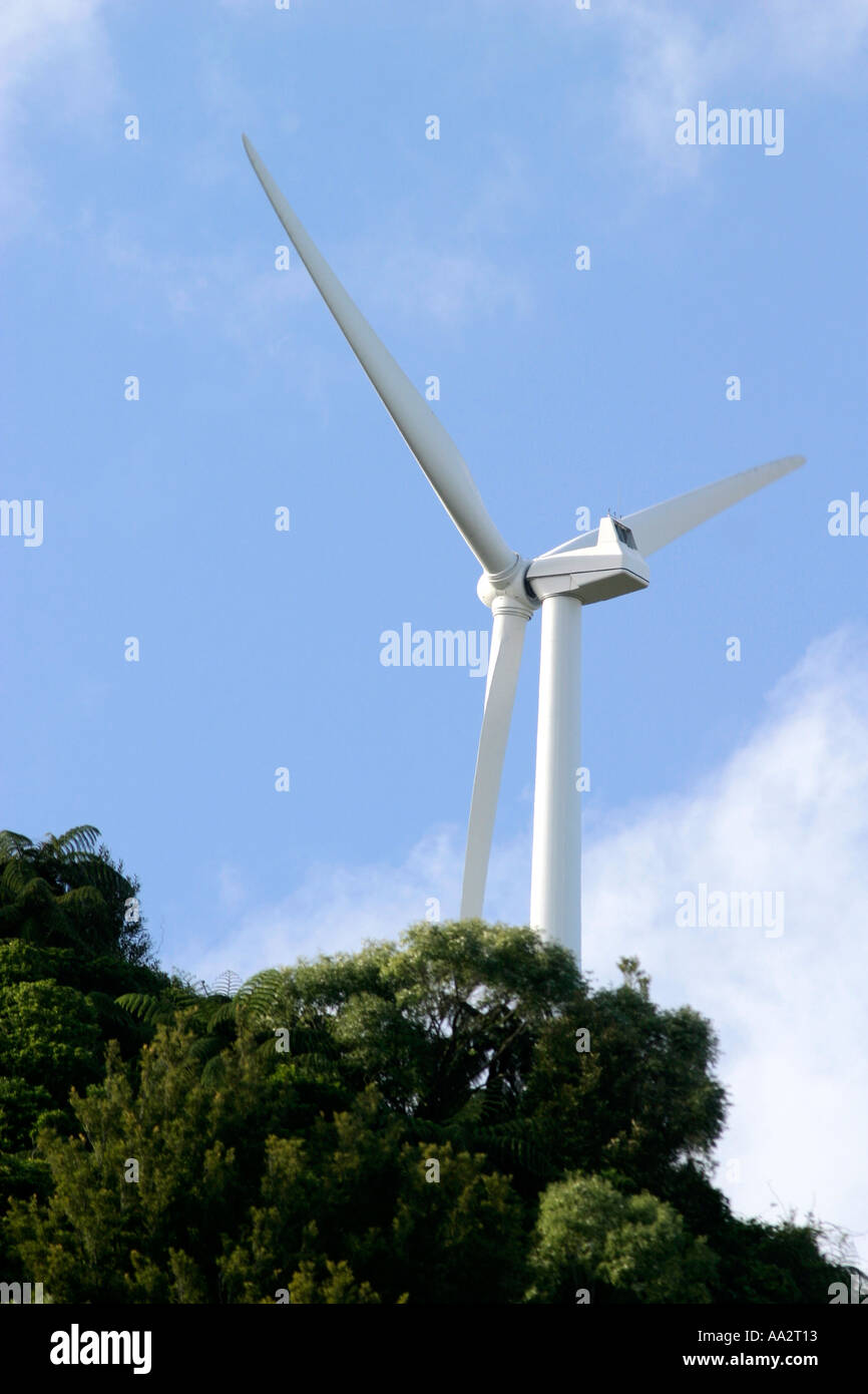 Manawatu Affitto Gorge, turbina, windmill Power station Nuova Zelanda Foto Stock