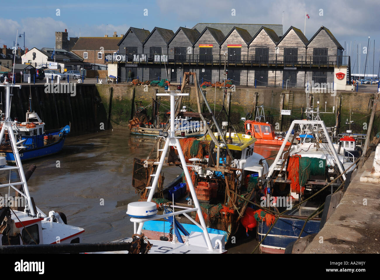 Porto di whitstable kent Foto Stock