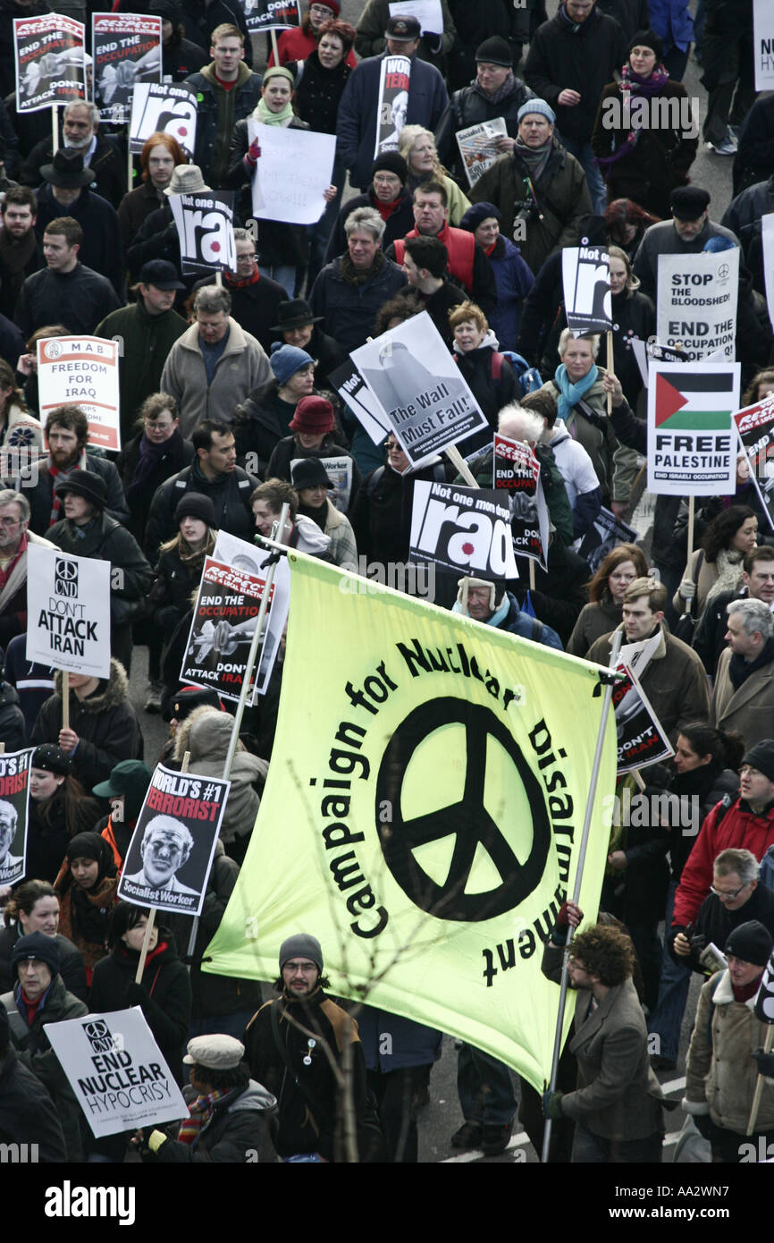 Anti-War rally in London REGNO UNITO Foto Stock