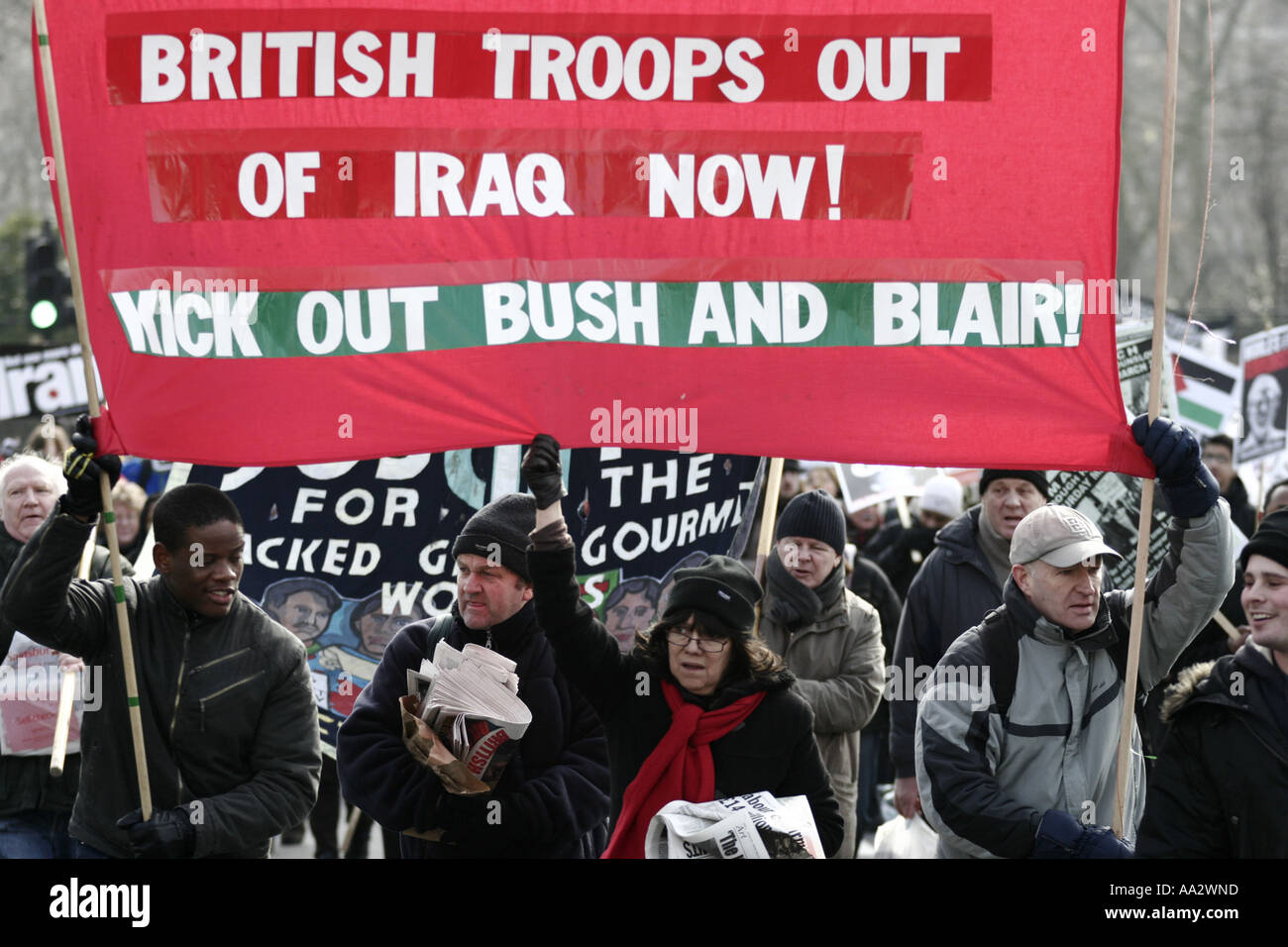Anti-War rally in London REGNO UNITO Foto Stock